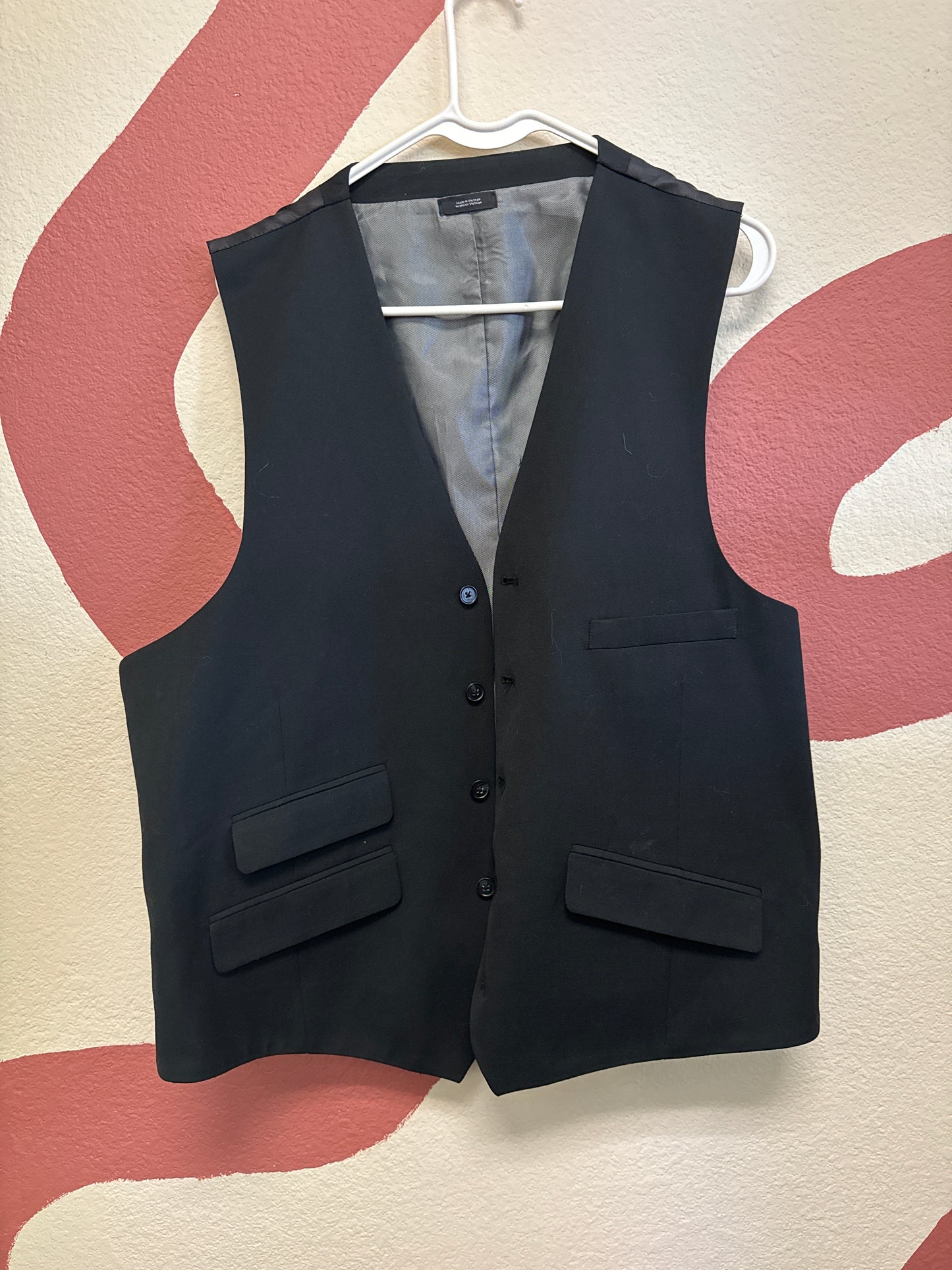 Black Formal Vest XL