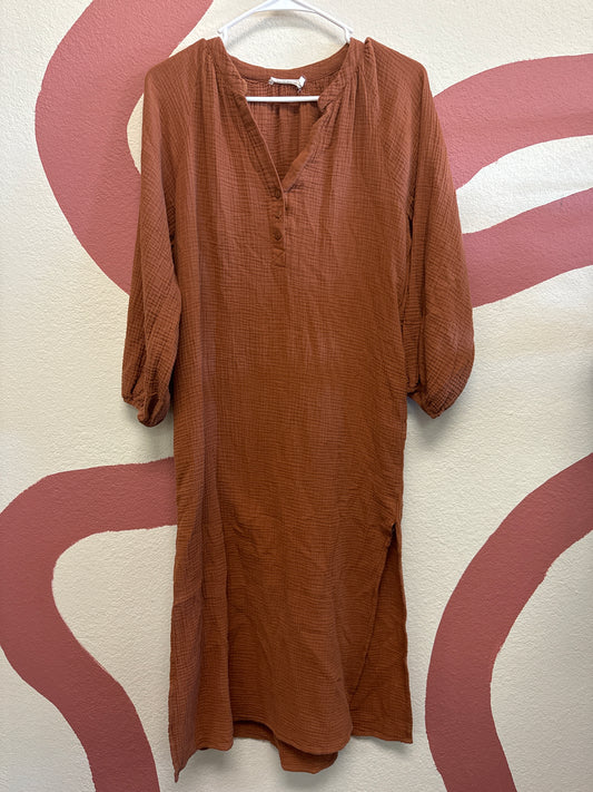 Linen blend dress