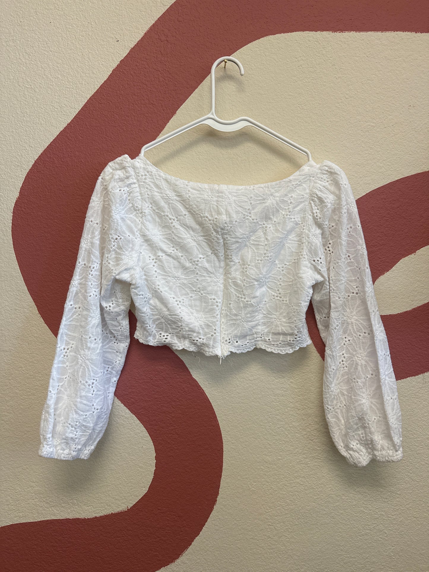 Crop long sleeve White M