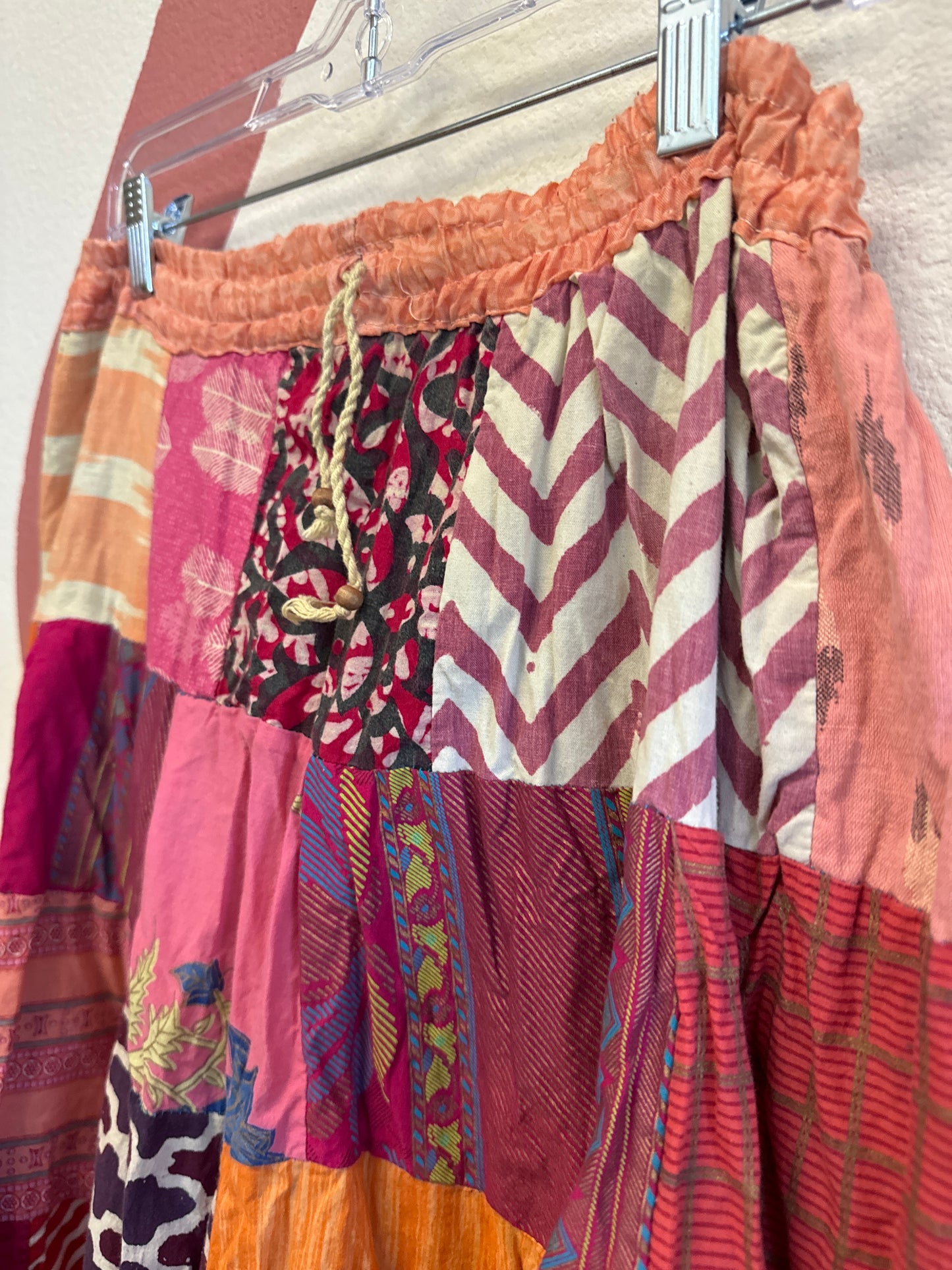 Patchwork Boho Skirt XL