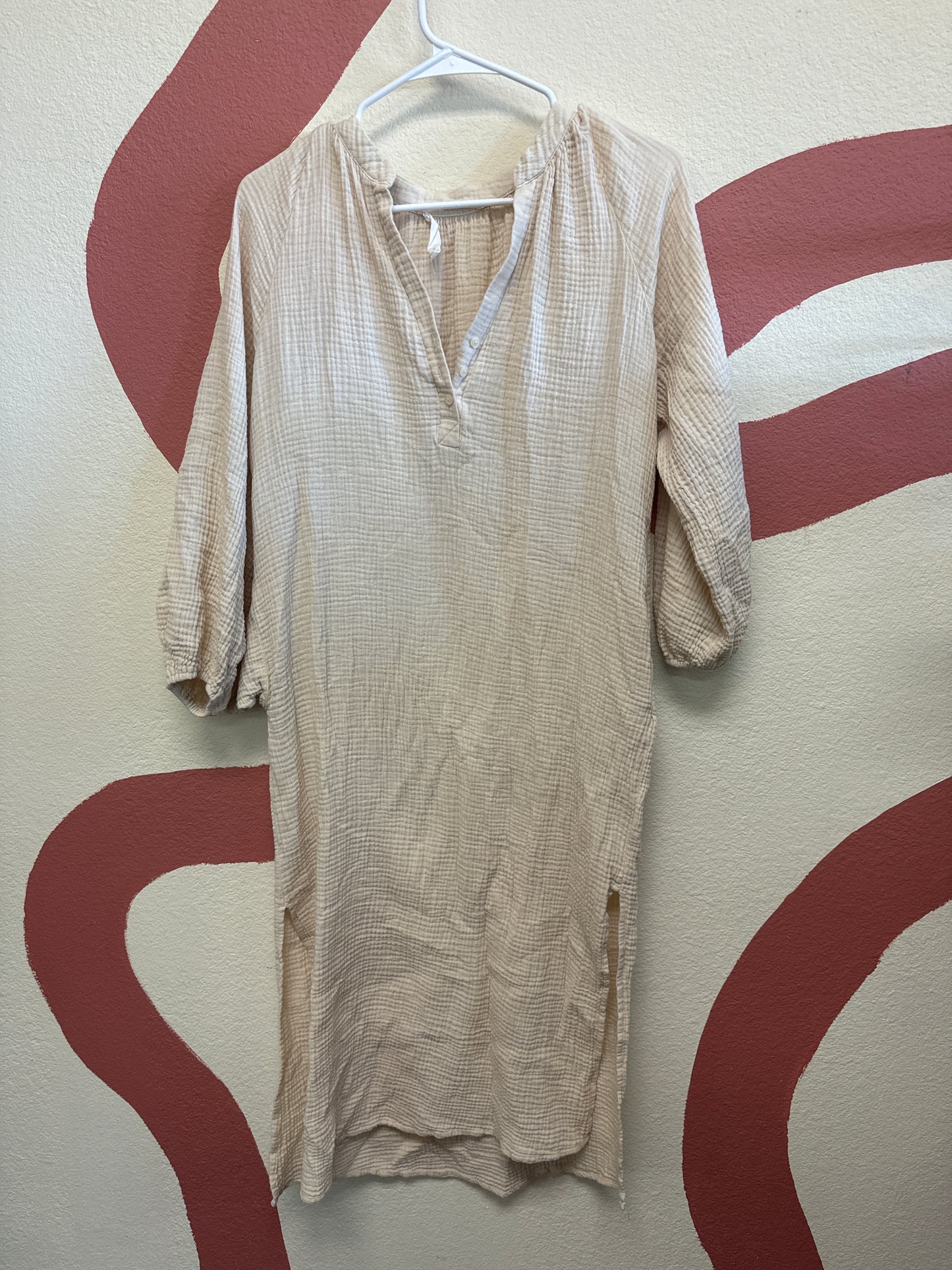 Linen Cotton Blend Dress