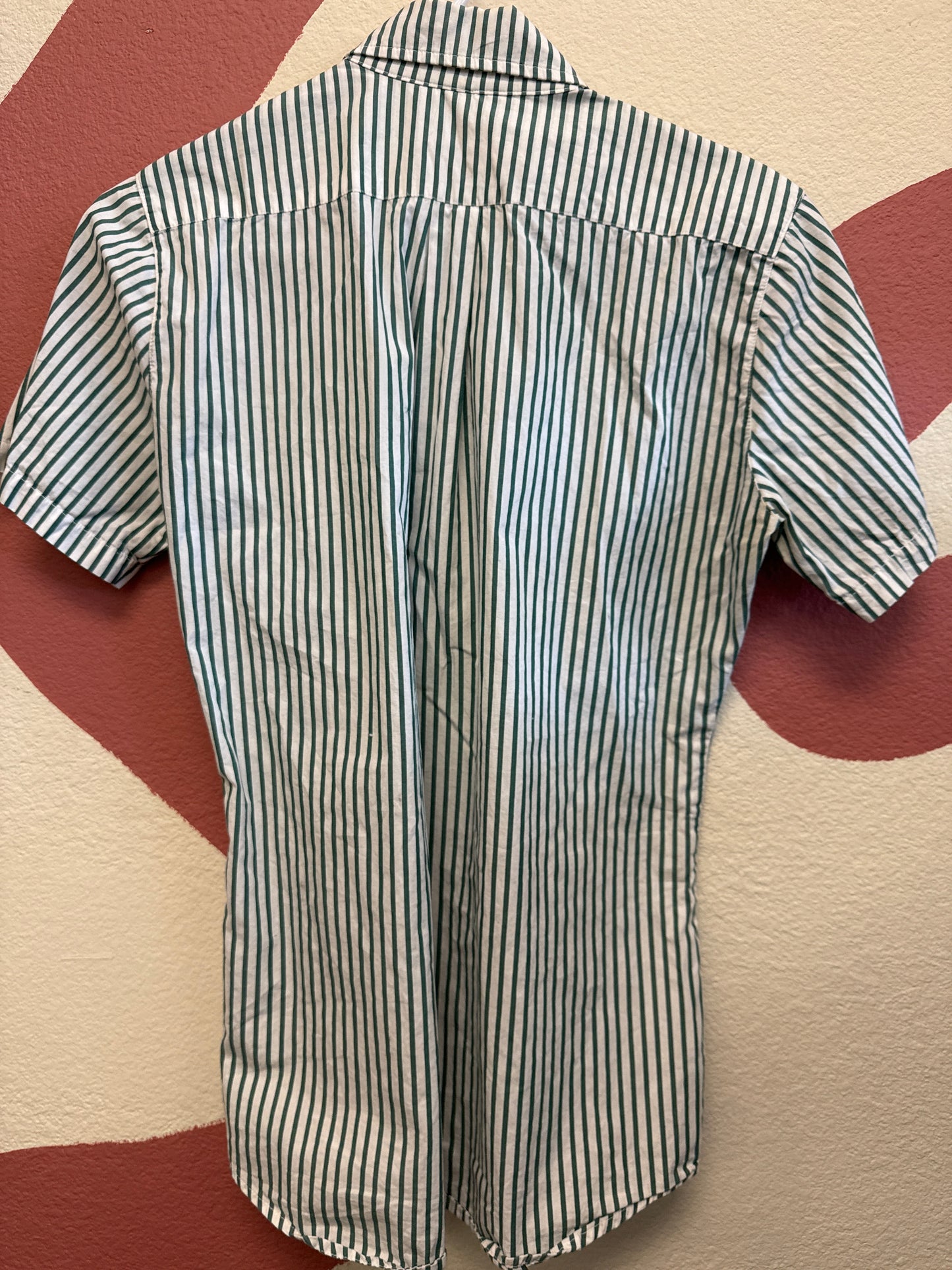 Green Stripe Shirt XS